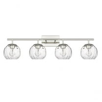 Mackenzie 4 - Light Polished Nickel Glam Incandescent Glass And Steel Wall Sconce