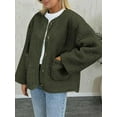 thumbnail image 7 of Cuteduck Women's Sherpa Jacket Warm Winter Casual Plush Lamb Coat S-2XL, 7 of 7