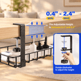 Black 1 Pack Under Desk Cable Management Tray No Drill Clamp Organizer ...