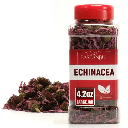 Eastanbul Echinacea Purpurea, 4.2oz Dried Echinacea Flowers & Leaves, Loose Leaf Whole Equinacea Herb
