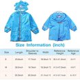 thumbnail image 4 of Poncho de lluvia para niños, Poncho para niños pequeños con capucha, chaqueta impermeable para la lluvia, ropa impermeable para niños con dibujos animados en 3D para niñas y niños (azul, mediano), 4 of 5