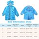 thumbnail image 4 of Poncho de lluvia para niños, Poncho para niños pequeños con capucha, chaqueta impermeable para la lluvia, ropa impermeable para niños con dibujos animados en 3D para niñas y niños (azul, mediano) brillar Electrónica, 4 of 5