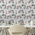 thumbnail image 2 of Ambesonne Floral Peel & Stick Wallpaper for Home, Roses Gypsophila Lavender, 13"x72", Pale Mauve White and Green, 2 of 5