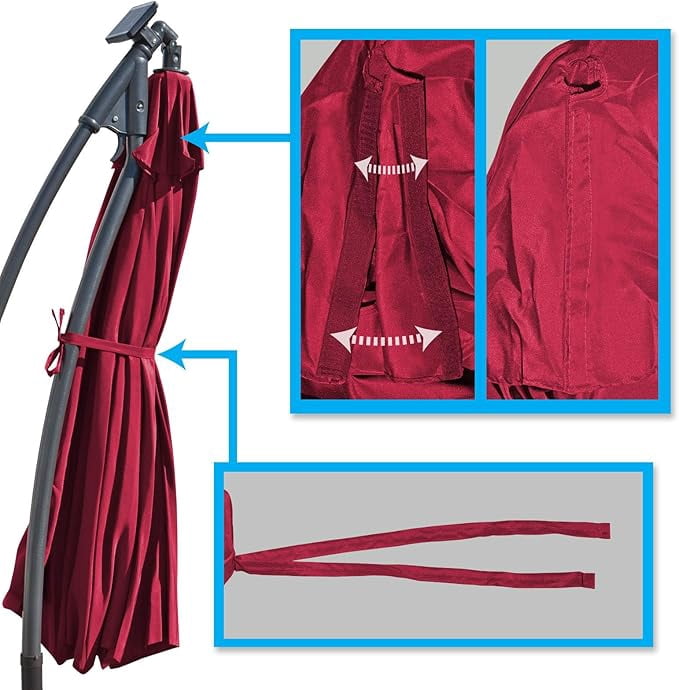 9ft Umbrella Top Cover Only Canopy 8rib Patio Replacement Canopy Outdoor (Canopy Only)