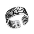 thumbnail image 2 of Jumpingount Anillos de dedo de loto vintage Anillos llamativos ajustables y apilables Anillos de dedo abiertos de flor de loto Ropa, zapatos y accesorios Miscelánea, 2 of 6