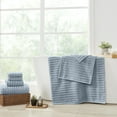 thumbnail image 2 of Modern Threads Luxury 100% Cotton 6-pc Wavy Towel Set, Blue, 2 of 6