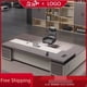 thumbnail image 2 of Designer Minimalist Office Desk L Shaped Reception Free Shipping European Computer Desks Wood Customized Escritorio Furniture My Lux Decor Round, 2 of 33