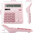 thumbnail image 4 of MesaSe Office Desktop Calculator 12-Digit Basic Standard Calculator with Large LCD Display Dual Power Solar Handheld Desktop Calculator for Office School Home Business, 4 of 5