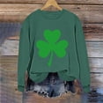 thumbnail image 2 of Womens Oversized Sweatshirt Stpatricksday Irish Print Long Sleeve Casual Pullover Plus Size Sweatshirts for Women Green 2Xl, 2 of 5