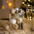 thumbnail image 4 of 50pzs 6cm Esferas LabgNavideñas Fiesta Adornos Arbol Navideñas Oro Blanco, 4 of 5