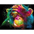 thumbnail image 1 of Cuadros Decorativos 5D DIY diamante pintura color orangután completo redondo taladro artesanía mosaico Rhinestone JShteea Nuevos Originales, 1 of 9