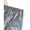 thumbnail image 5 of Alvivi Girls Kids Metallic Active Dance Leggings Shiny Sparkly Stretch Ankle Length Tights Pants Black 15-16, 5 of 7