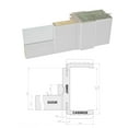 thumbnail image 6 of Solid French Door Frosted Glass 42 x 96 inches | Quadro 4266 White Silk | Single Regular Panel Frame Trims Handle | Bathroom Bedroom Sturdy Doors, 6 of 6
