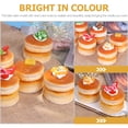 thumbnail image 2 of Shisuyan Round Sponge Cake Shape Realistic Design Peach 1 Set 3.5x3.3x3.3in, 2 of 8