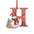 thumbnail image 2 of Cififendec Christmas 26‑Letter Acrylic Hanging Ornaments, Snowman Alphabet Pendant Decor for Xmas Tree Gift Bag Window Holiday Decor, 2 of 6