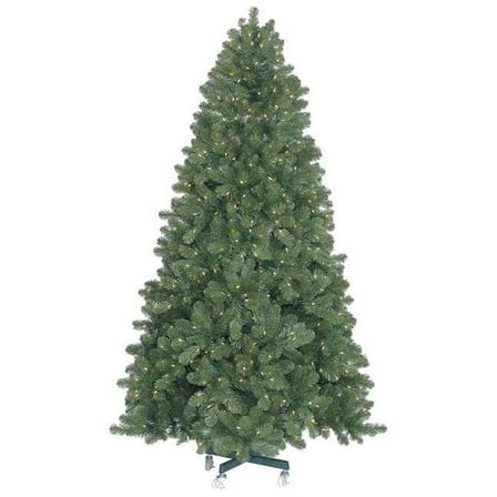 12 ft. Pre-Lit Full Olympia Pine Artificial Christmas Tree with Wheels LED Lights, Warm White