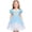 Blue, variant on Guvpev G'irl's Princess Dress Tulle Skirt & Ruffle Sleeve Halloween Cosplay Costume Party Fancy Dress up 3-12 Years