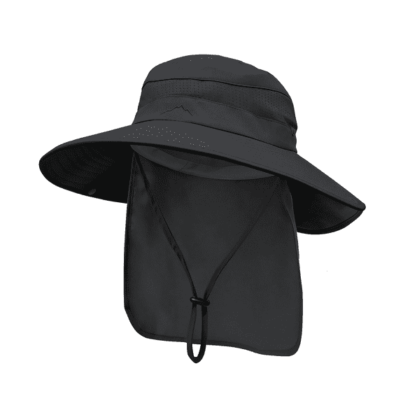 TELOLY Sun Hats for Men Women,Upf50  Protection Safari Hat,Wide Brim Fishing Hat with Neck Flap,Bucket Hats for Beach Hiking Sun Hat