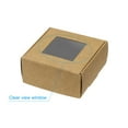 thumbnail image 5 of Uxcell 3"x3"x1.6" Paper Soap Box with Window, 40 Pack Soap Boxes Square Presents Packaging Boxes, Brown, 5 of 6