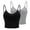 Gray, variant on Gufahion Camisole Tank Tops for Women with built in bra Summer Camisole V Neck Crop Tops with Adjustable Spaghetti Strap 2-Pack