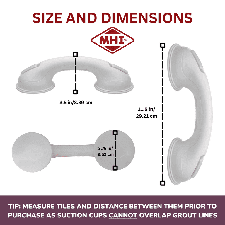 MHI Safe-er-Grip 12-in Chrome Suction Cup Grab Bar in the Grab Bars  department at