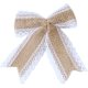 thumbnail image 1 of Estrela 10 Piezas Lazos de Arpillera Hechos a Mano Lazo Rústico Adorno de Pajarita Decoración de Boda Adorno para Manualidades Envoltura de Regalos Decoración de Fiesta en el Hogar, 1 of 5