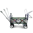 thumbnail image 3 of Pull Push Collapsible Utility Folding Wagon Cart with All Terrain Wide Tire, 3 of 9