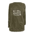 thumbnail image 3 of Feimerou Sweatshirts for Women Loose Fit Fuzzy Fleece Sweatshirt Long Sleeve Crewneck Puffy Sherpa Pullovers with Pockets, 3 of 5