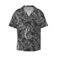 thumbnail image 6 of Kdxio Men's Hawaiian Shirt for Men Short Sleeve Shirt Snake Summer Casual Holiday Beach Button Down T-Shirts, 6 of 7
