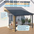 thumbnail image 3 of AECOJOY 10x10 Outdoor Hardtop Gazebo Adjustable Height (6.5-9.8Ft) Pergola for Patio, Large Wall Mounted Metal Lean to Pergolas and Gazebos Clearance, Heavy Duty Awnings with Patio Roof, 3 of 7