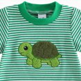 thumbnail image 4 of KPOPLK Infant Baby Clothes Boy Cute Cartoon Print for 0 3 6 9 12 18 24 36 Months Baby Funny Bodysuit Jumpsuit Newborn Onesie Outfits(3-6 Months,Green), 4 of 4