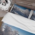 thumbnail image 4 of Designart 'Sunshine Through Snowy Winterlandscape I' Funda nórdica de cabaña y refugio, 4 of 5