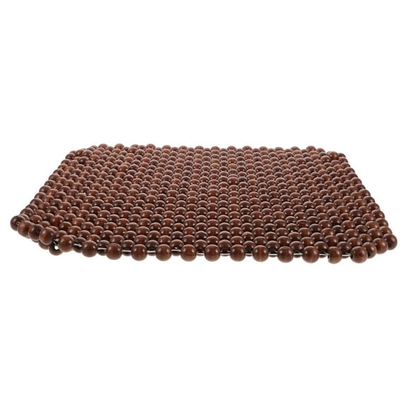 HOMEMAXS Wood Bead Seat Pad Car Seat Cushion Square Pad Automotive Seat Mat For Truck RV Pickup