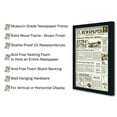 thumbnail image 6 of 18.5x12.5 Newspaper Frame - Black Wood - Acid Free, UV Acrylic Protection For Newspapers 18.5x12.5 Inches, 6 of 8