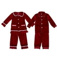 thumbnail image 4 of Pijamas de Navidad para niños y niñas, ropa de dormir de terciopelo rojo de lujo, conjuntos de diseñador de invierno, novedad, 4 of 4