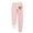 Pink, variant on Lovskoo 2024 Women's Winter Sweatpants Shearling Fleece Lined Printing Leggings with Elastic Drawstring Pockets Thick Warm Pants Black