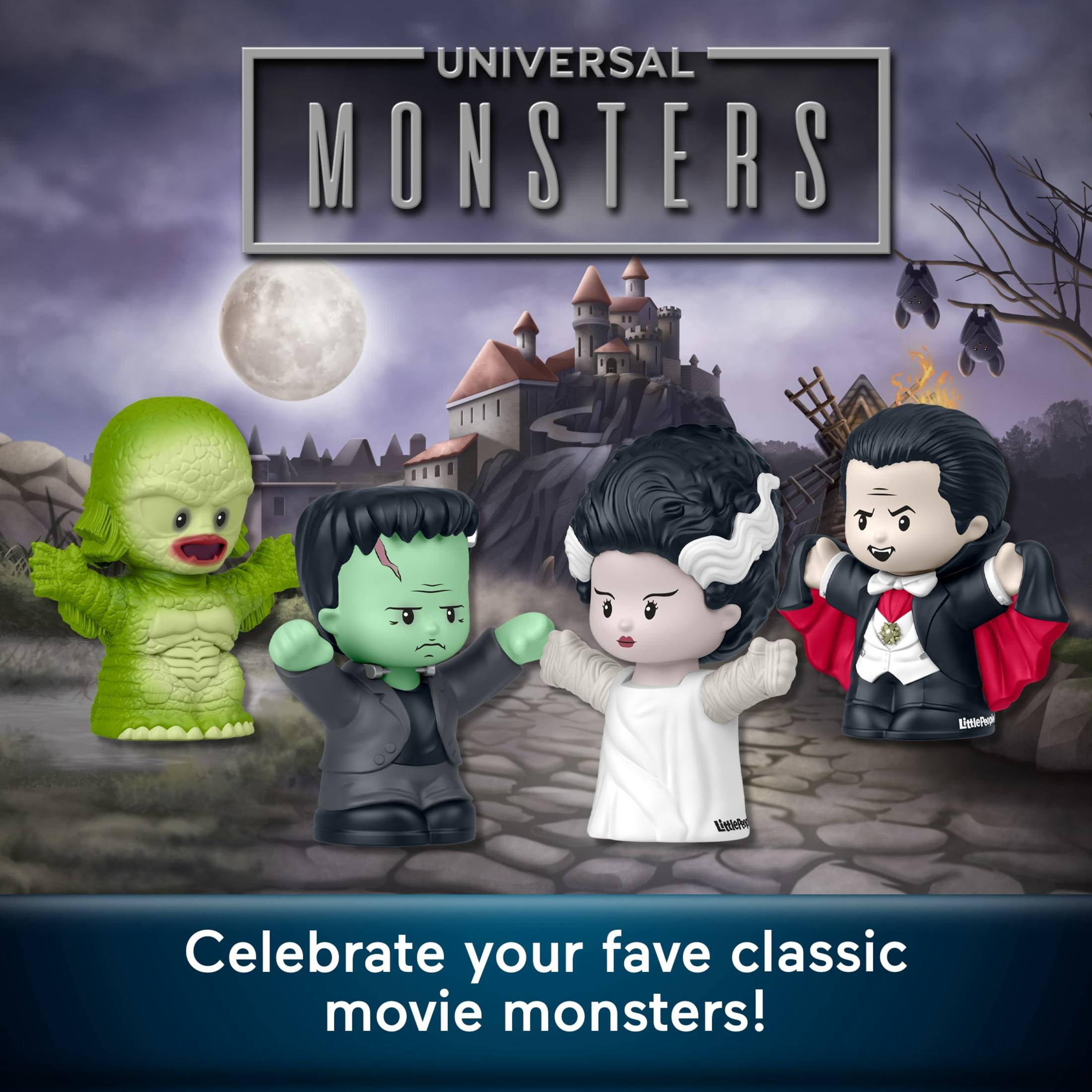 Little People Collector Universal Monsters Special Edition Set for Horror Fans, 4 Figures