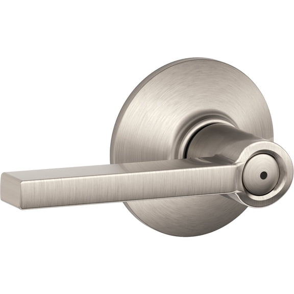Schlage F40 V LAT 619 Latitude Door Lever, Bed & Bath Privacy Lock, Satin Nickel