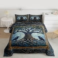 thumbnail image 2 of jejeloiu Black Raven Crow Twin Comforter Sets,Bohemian Style Tree Bedding Set For Teens Reversible 2-Piece, 2 of 8