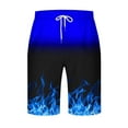 thumbnail image 4 of TIMIFIS Mens Swimsuit Trunks Shorts Drawstring Summer Beach Shorts Fashion Gradation Fire Print Shorts Elastic Waist Daily All-Match Short with Pockets - Spring/Summer, 4 of 4