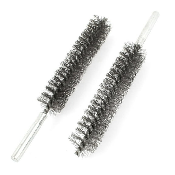 Unique Bargains Industrial 25mm Stainless Steel Wire Tube Brush Cleaning Tool 2 Pcs