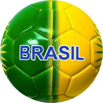 Just 4 Kicks Inc. Brazil Yellow/Green Mini Soccer Ball, Size 2