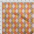 thumbnail image 4 of oneOone Silk Tabby Orange Fabric Check Argyle Craft Projects Decor Fabric Printed By The Yard 42 Inch Wide, 4 of 4