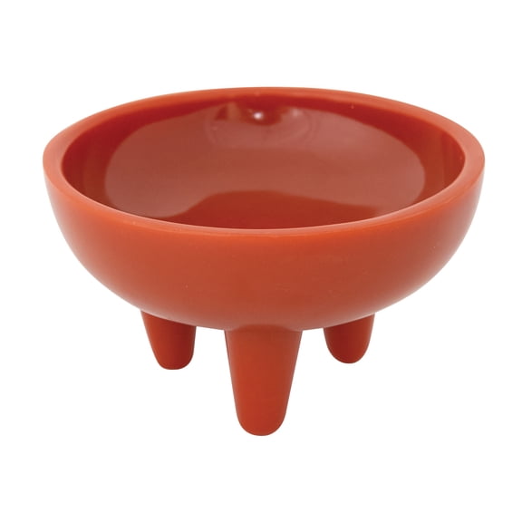 Bloomingville Round Resin Footed Bowl, Red