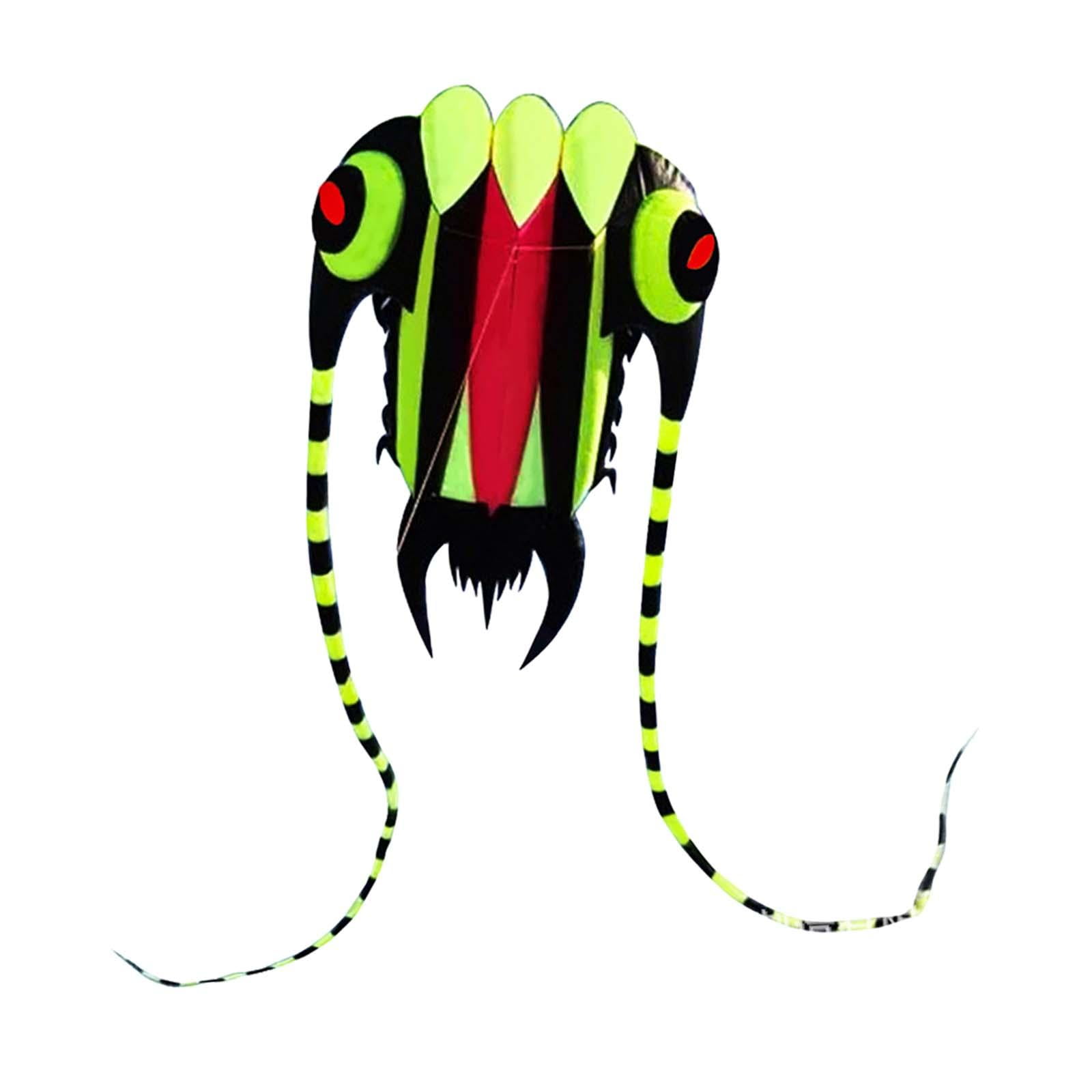 funtasica Trilobite Kite Flying Toy 98 ft Line Creative Tear Resistant Soft Parafoil Kite for Kids Adults for Grassland Backyard Travel