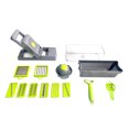 thumbnail image 1 of Cortador De Alimentos Abs Con 8 Cuchillas De Acero Inoxidable Cortador De Verduras Sin Esfuerzo Picador De Frutas Multifuncional Con Función De Limpieza Automática Para Cocina Cena De Cocina Monstrate TO004056-00, 1 of 5