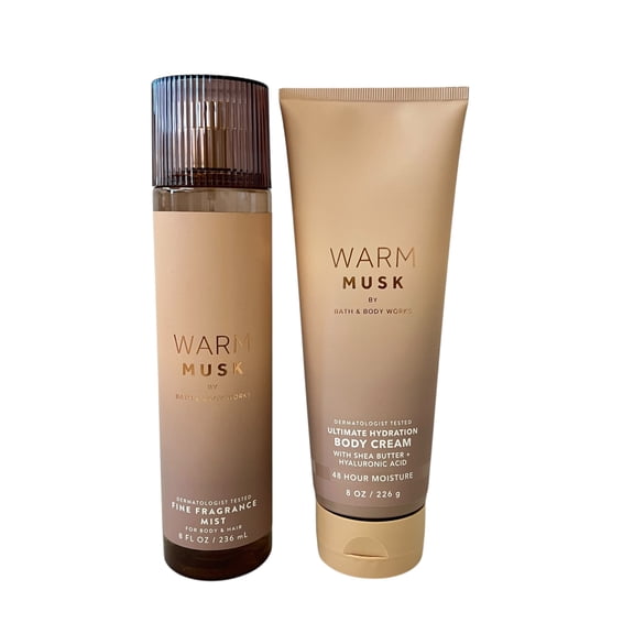 Bath & Body Works Warm Must Mist & Body Cream Set