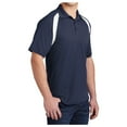 thumbnail image 4 of Yellow Rooster Men's Dry Zone Colorblock Raglan Male Polo T-Shirts True Navy/ White Black XL, 4 of 6