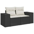 thumbnail image 4 of vidaXL Garden Sofa Set Black, Brown, Cream, 4 of 10