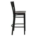 thumbnail image 6 of Flash Furniture 2 Pk. HERCULES Series Black Circle Back Metal Restaurant Barstool - Mahogany Wood Seat, 6 of 8